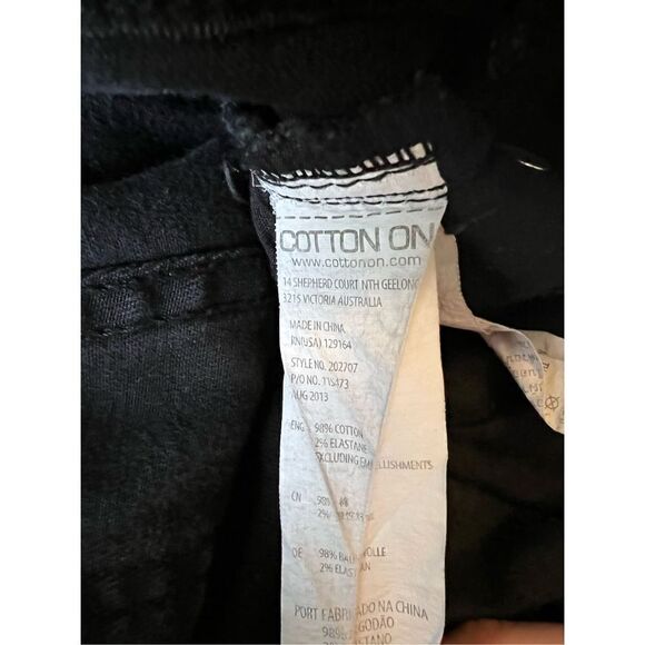 Cotton On Black Distressed Skinny Jeans Size 6 - Picture 4 of 8